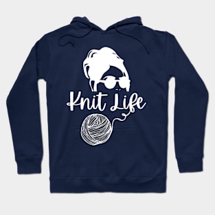 Knit Life Beach girl with yarn ball Hoodie